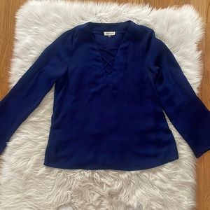 Navy long sleeve blouse